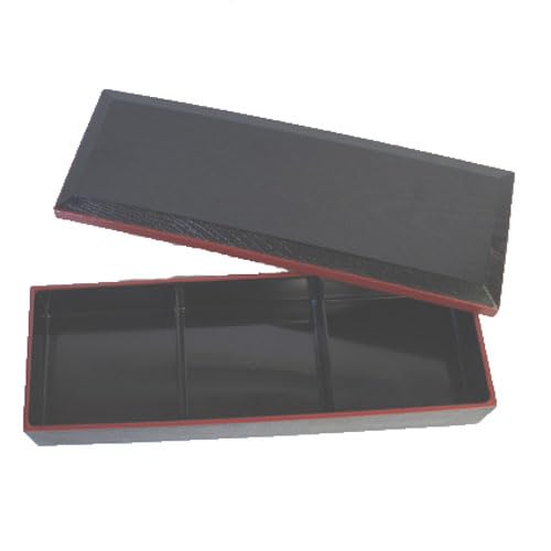 Amazon | 松花堂 弁当 三つ仕切り箱(蓋付) 黒(お皿は別売り) | 絵器