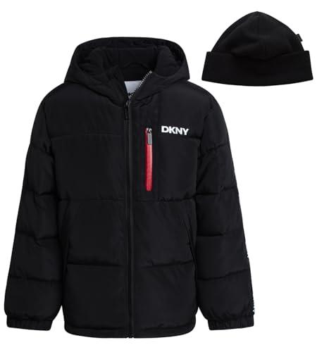 Amazon.com: DKNY Boys Puffer Jacket - Heavyweight Fleece Insulated