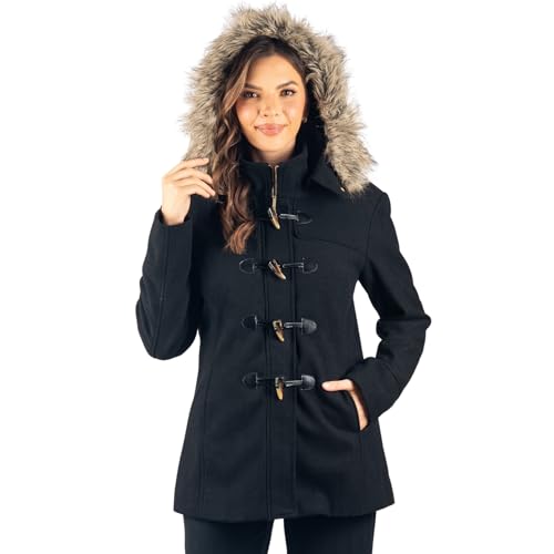 Amazon.com: Alpine Swiss Duffy Womens Wool Blend Toggle Coat