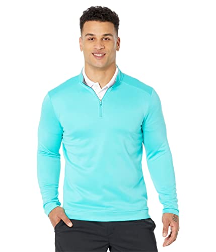 adidas Men's Club Quarter Zip Pullover, Semi Mint Rush, X-Large at