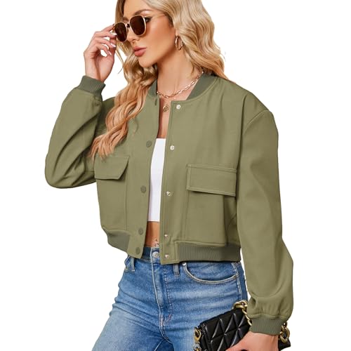 Amazon.com: Zando Army Green Spring Jackets for Women 2026 - Green