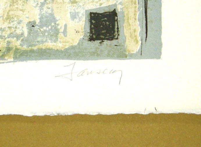 Amazon.co.jp: ジャンジャンセン Jean Jansem 街角 風景画 リトグラフ