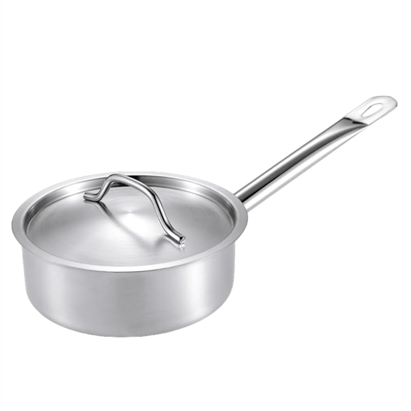 Amazon｜片手鍋 18cm 味噌汁 鍋 蓋付き ミルクポット ステンレス 鍋 IH