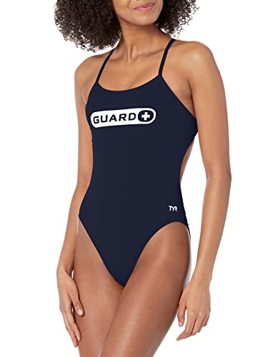 Amazon.com: TYR Women's Guard Crosscut Fit Tieback Swimsuit, Navy