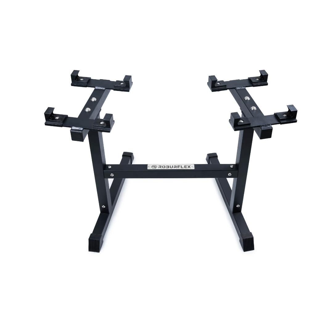 Amazon | Roburflex 調節可能なダンベルスタンド 50ポンドと80ポンド
