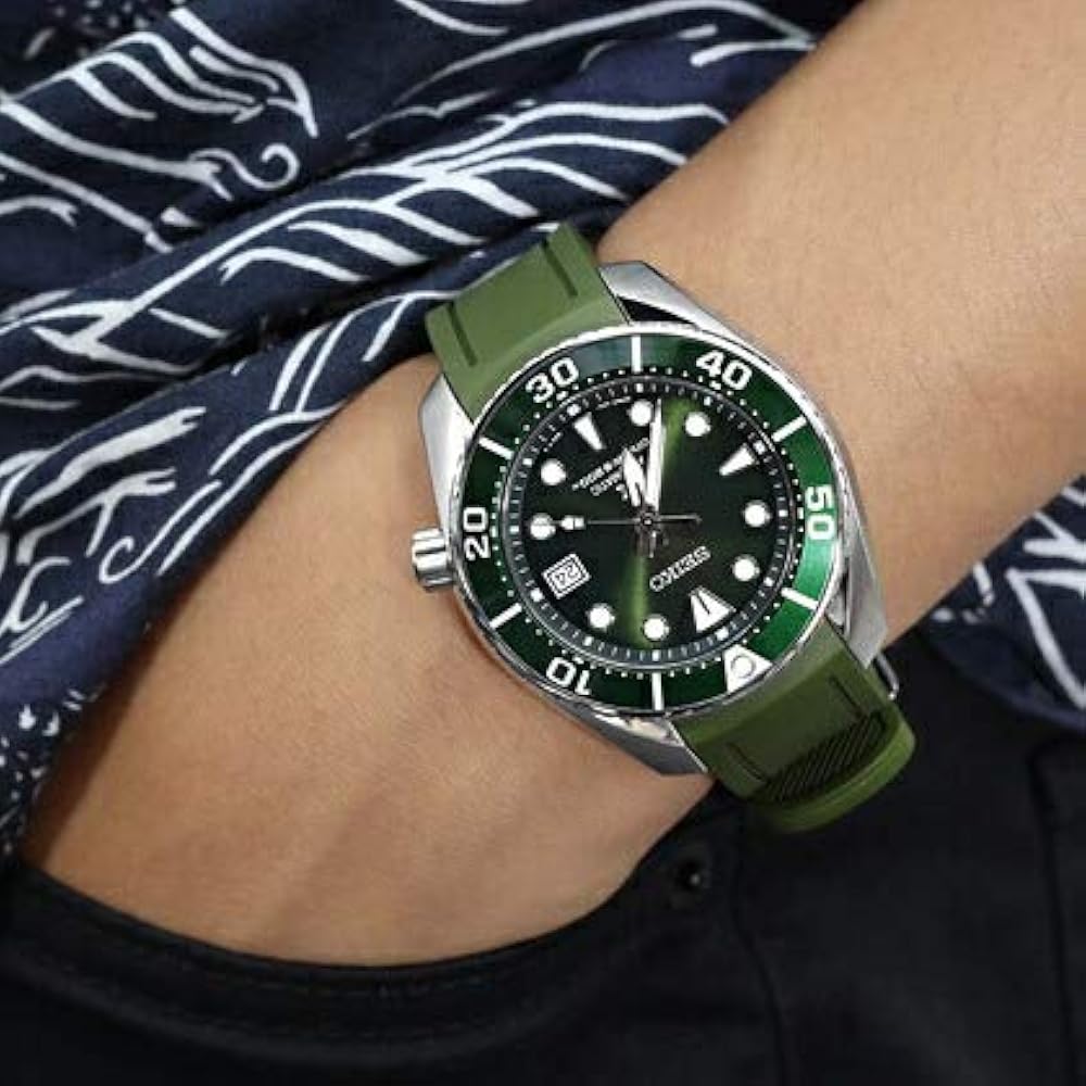 Amazon.co.jp: 20mm 時計ベルト NBRラバー ミリタリーグリーン