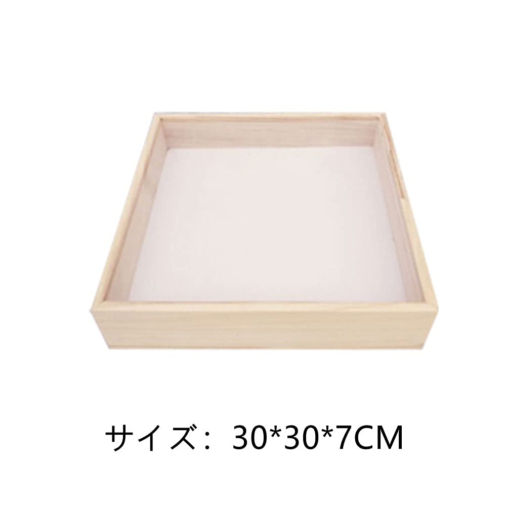 Amazon.co.jp: 標本箱無垢材透明昆虫植物蝶標本箱標本用品木箱 (Size