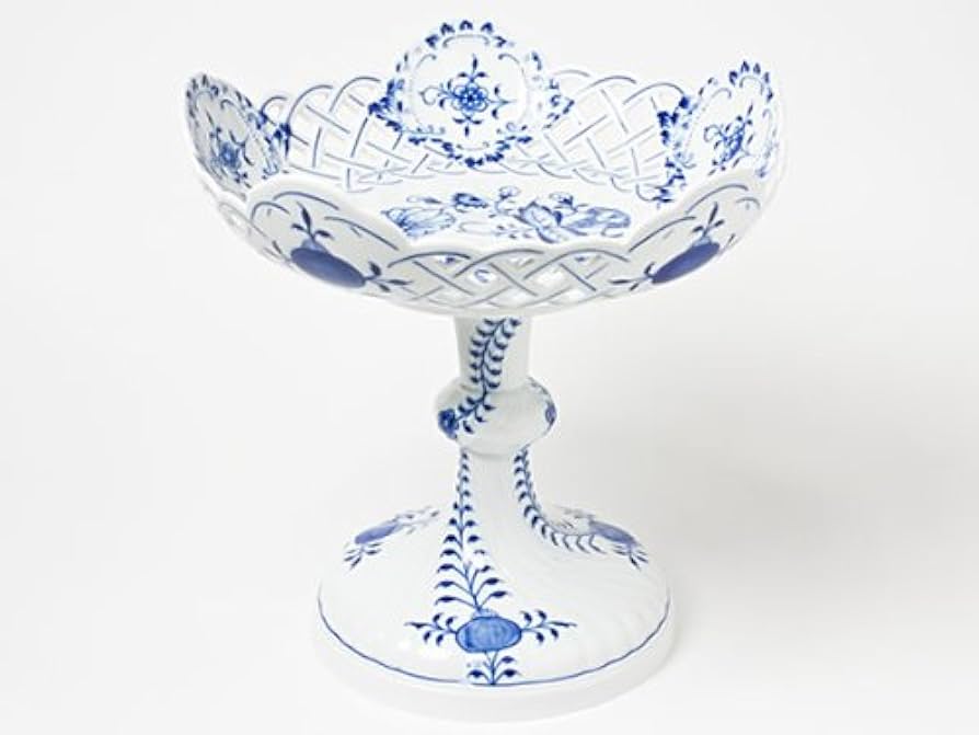 Amazon.co.jp: マイセンMeissen コンポート（ブルーオニオン 透かし