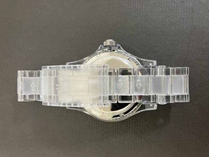 Amazon.co.jp: RELAX 腕時計 GMT 赤×青 ペプシカラー スケルトンベルト