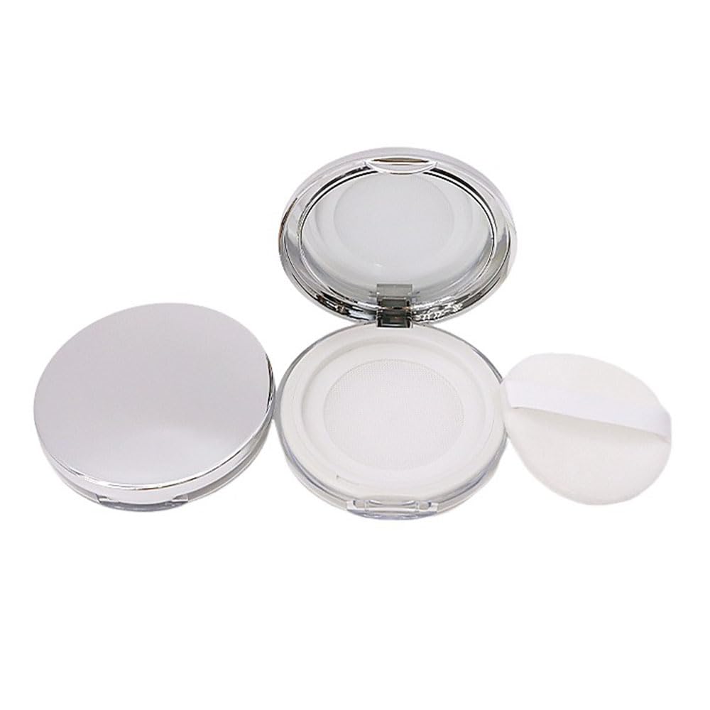 Amazon.co.jp: ミラー付き パウダーケース 2個セット メッシュ ネット