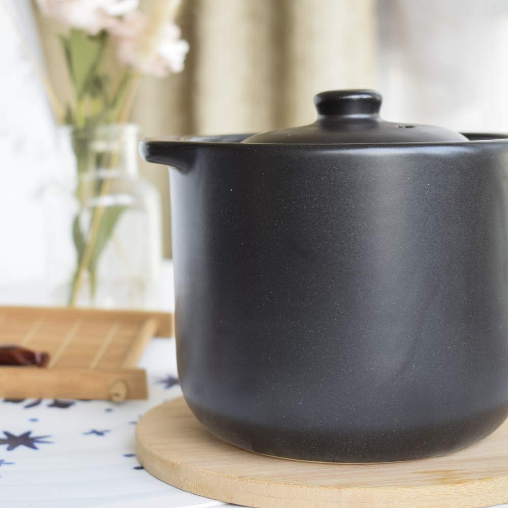 Amazon | 万古焼 陶器 ごはん鍋 1.5合炊 セラクック 黒 電子レンジ対応