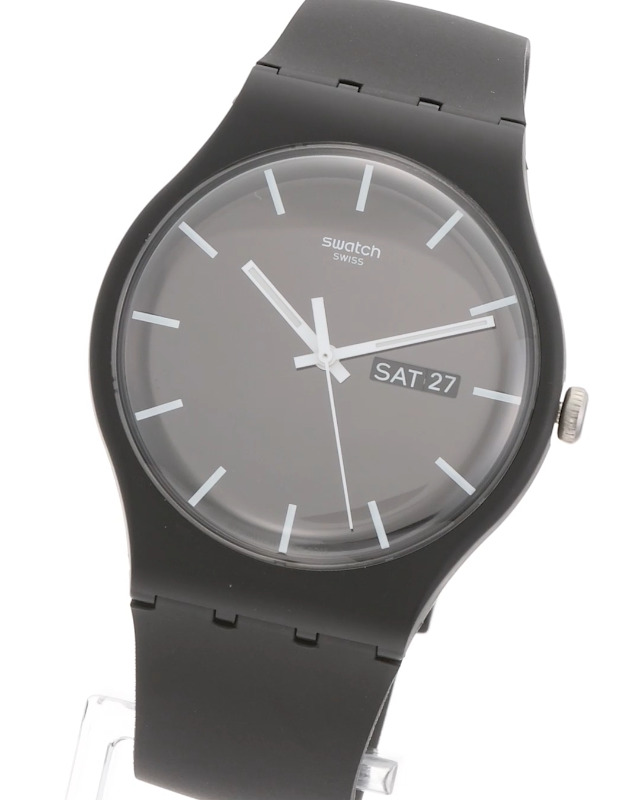 Amazon.co.jp: [SWATCH] 腕時計 MONO BLACK AGAIN Power Tracking
