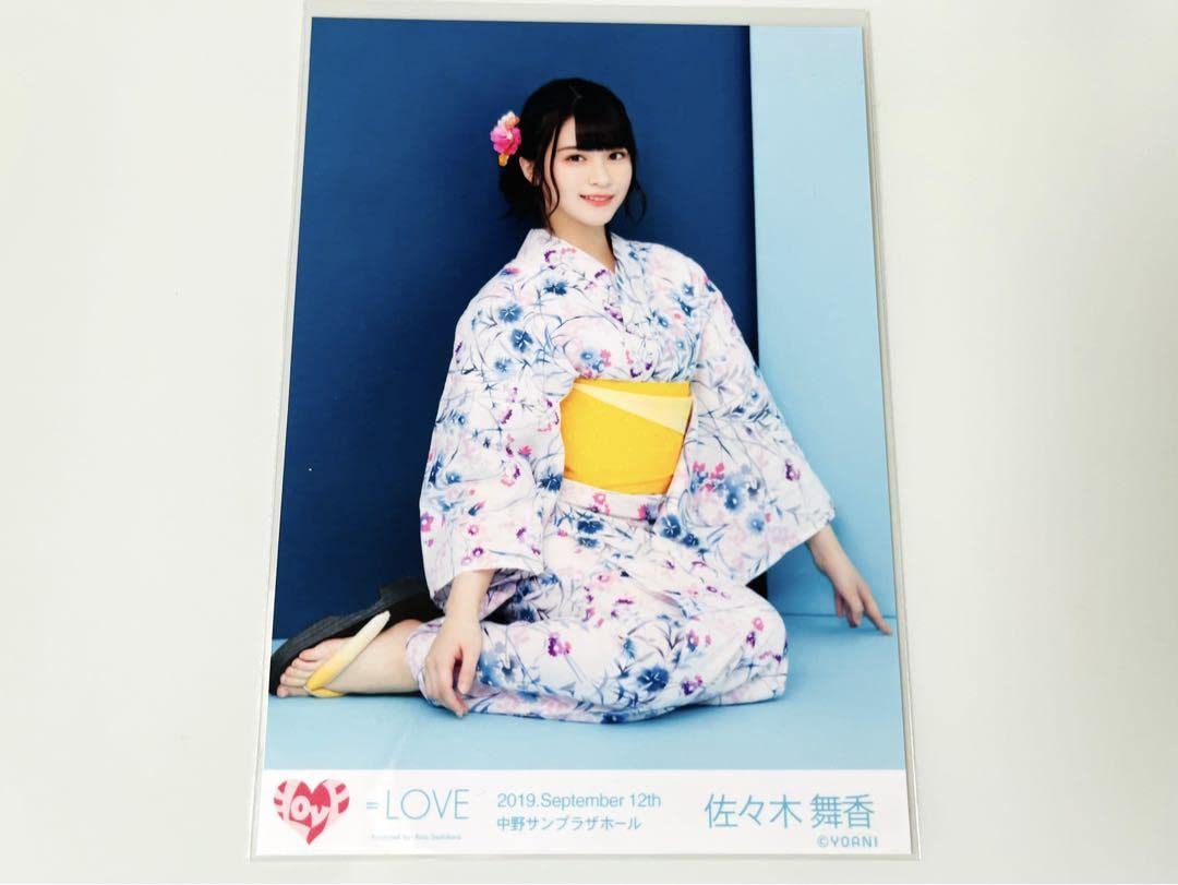 LOVE イコラブ 生写真 中野サンプラザ 抽選会 直筆 佐々木舞香 浴衣