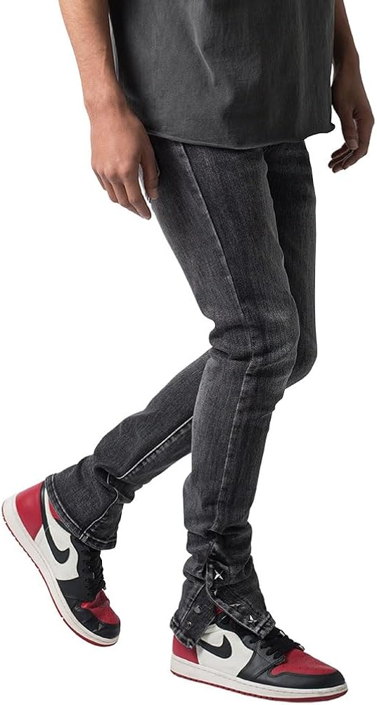 Amazon | [ミニマル] デニム スキニーパンツ メンズ 28inch ウォッシュ