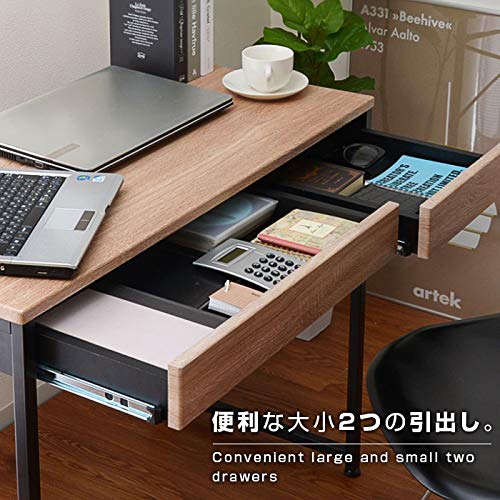 Amazon | デスク引き出し机パソコンデスクワークデスク学習机幅90奥行