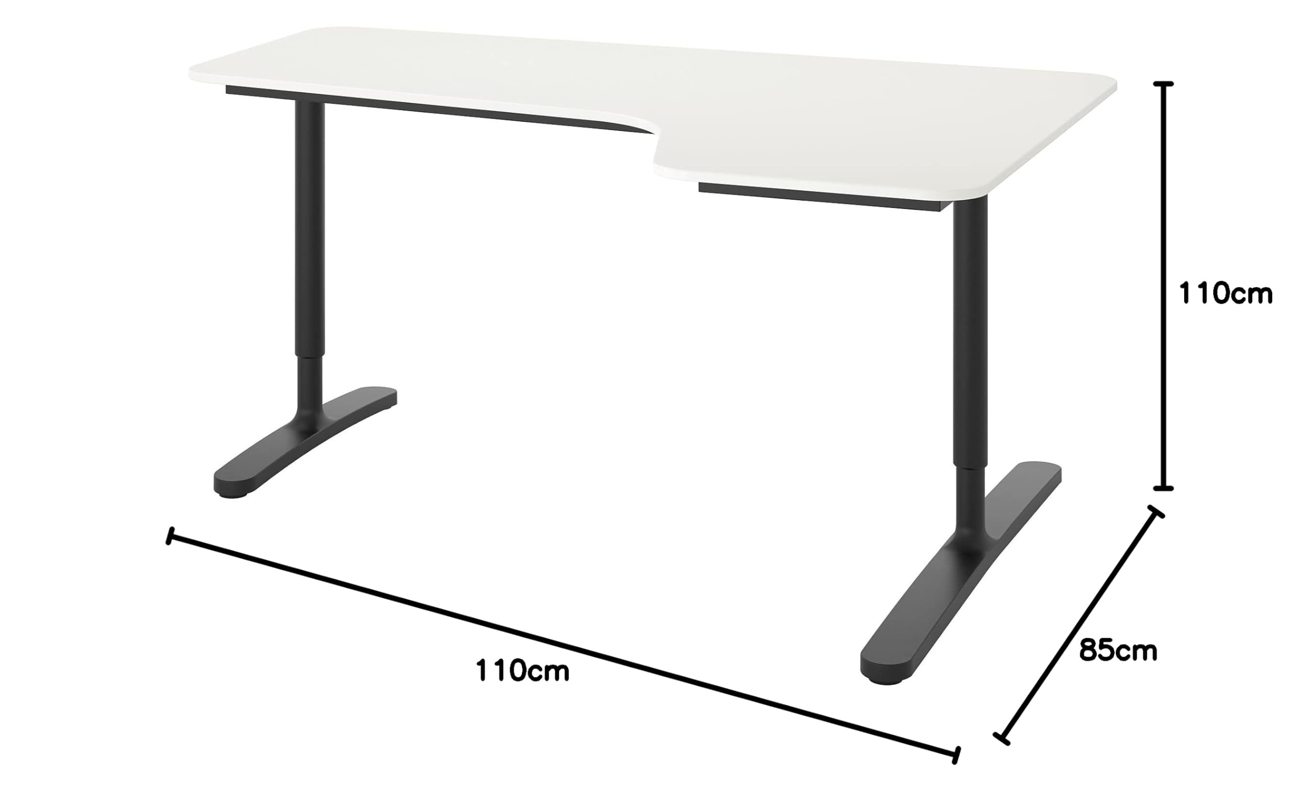 Amazon.co.jp: IKEA BEKANTコーナーデスク右、160x110cm、ホワイト