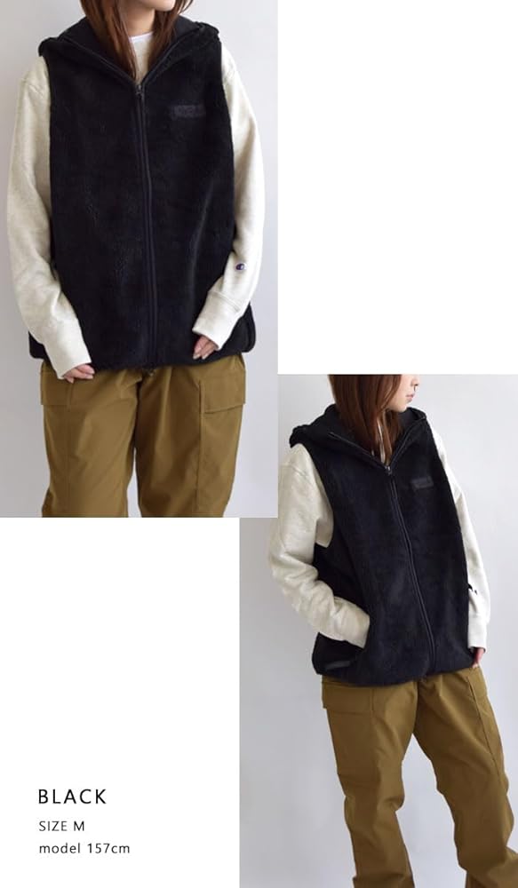 Amazon | [WILDTHINGS] ワイルドシングス ボアベスト フラフィーボア