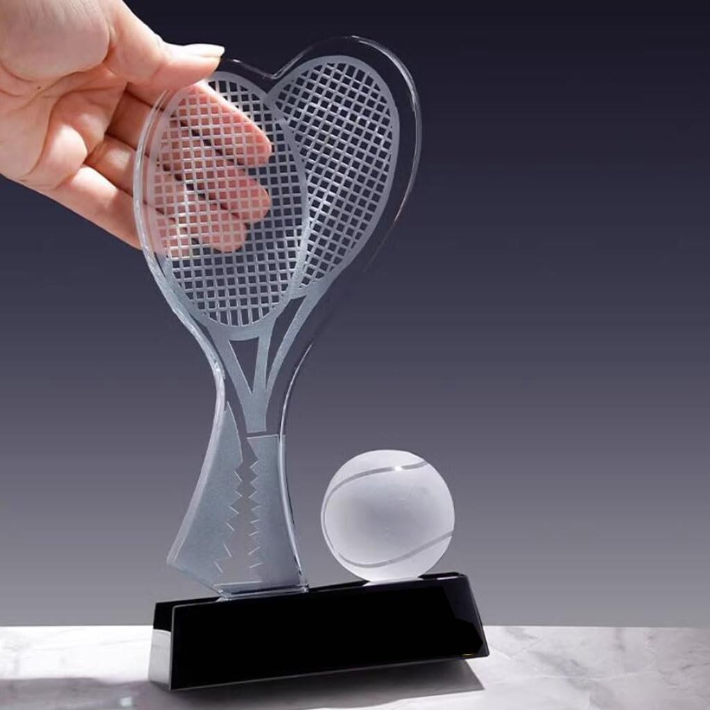 Amazon.co.jp: テニスクリスタルトロフィー テニスリーグ賞 優勝