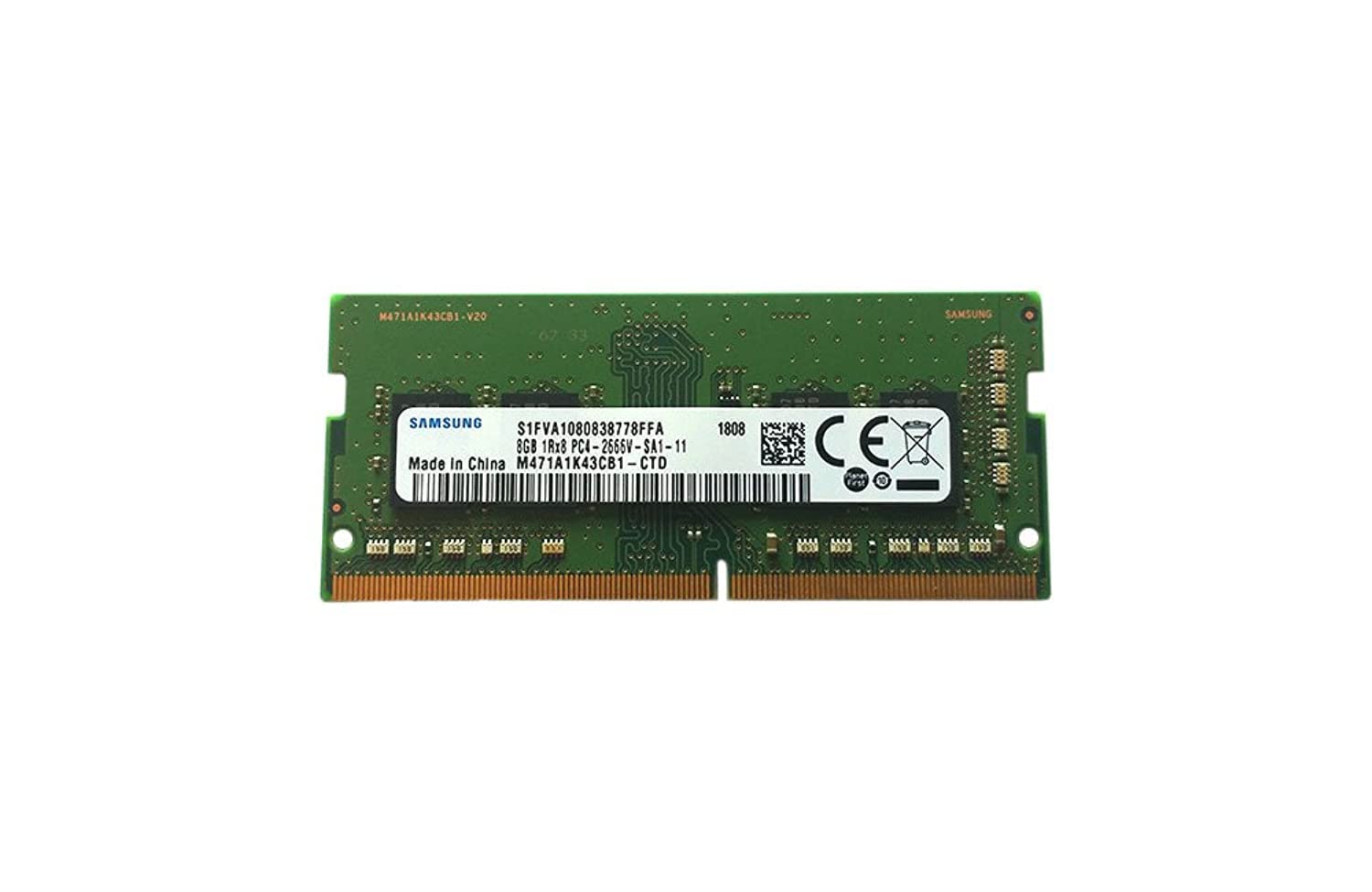 Amazon | Samsung 8GB DDR4 PC4-21300, 2666MHZ, 260 PIN SODIMM, 1.2V