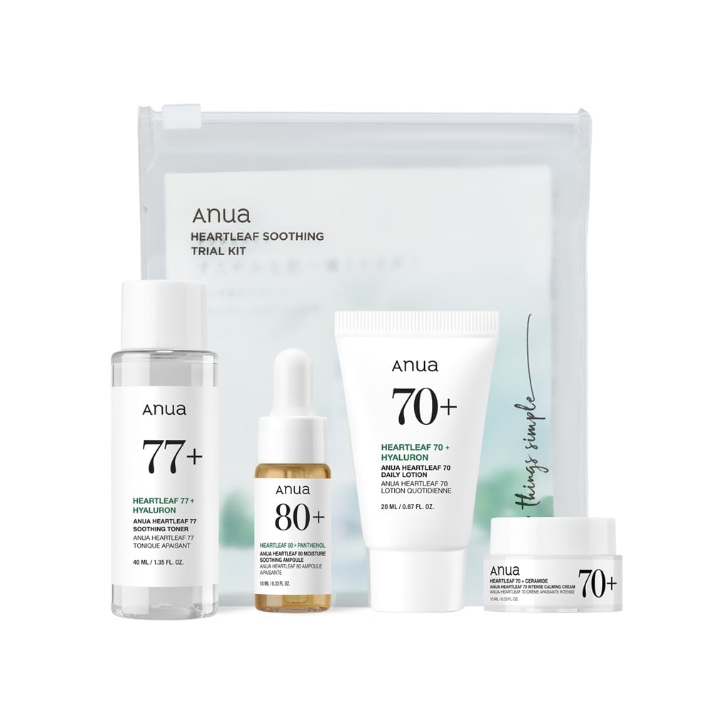 Amazon.co.jp: ANUA(アヌア)Heartleafスキンケア4STEPキット(化粧水+