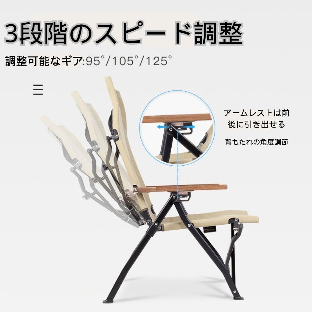 Amazon.co.jp: Simpleme キャンプリクライニングローチェア3段階