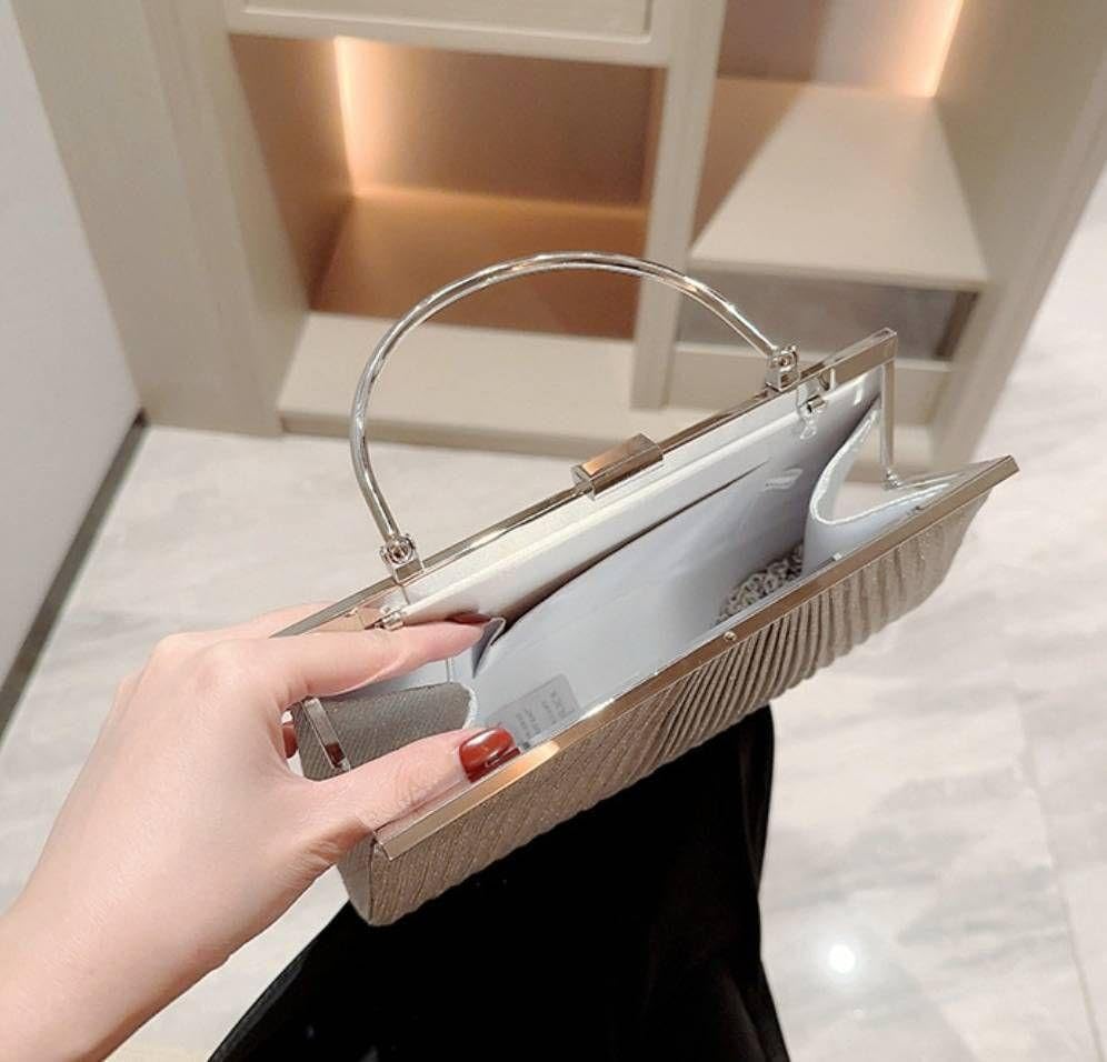 Amazon.co.jp: 2wayパーティーバッグ シルバー クラッチバッグ 結婚式