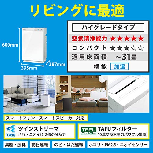 Amazon | MCK70W-W [加湿ストリーマ空気清浄機 (ホワイト)] | ダイキン