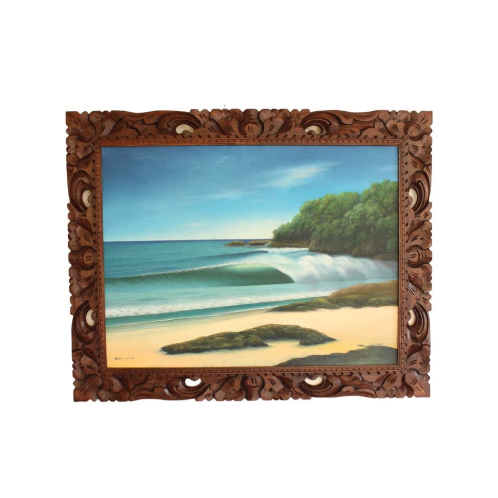 バリの民芸品♡額入り絵画 美品 バリの民芸品♡額入り絵画 美品 バリの