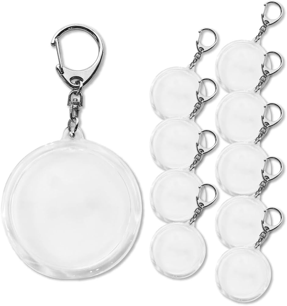 Amazon.co.jp: ハメパチ キーホルダー パーツ まる型 10個セット OPP袋