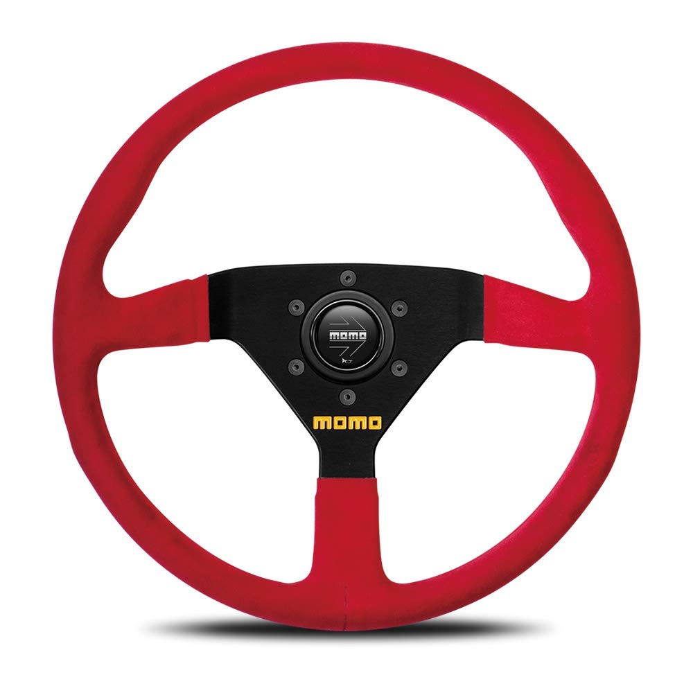 Amazon | MOMO(モモ) ステアリング MOD.78 35パイ RED/スエード M-64