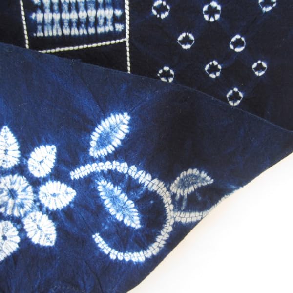Amazon.co.jp: 品 本藍染布 手絞り ろうけつ染め 110 x 110cm : ホビー
