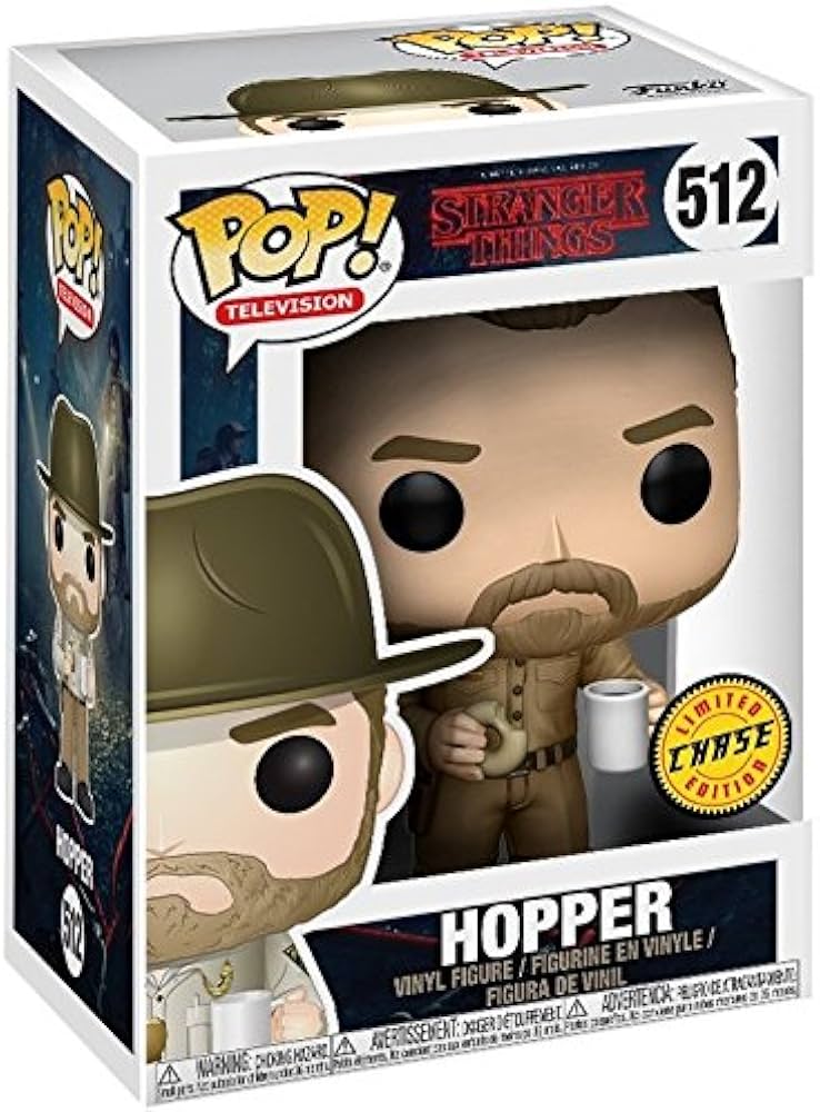 Amazon.com: Stranger Things Hopper with Donut Pop! Vinyl Figure