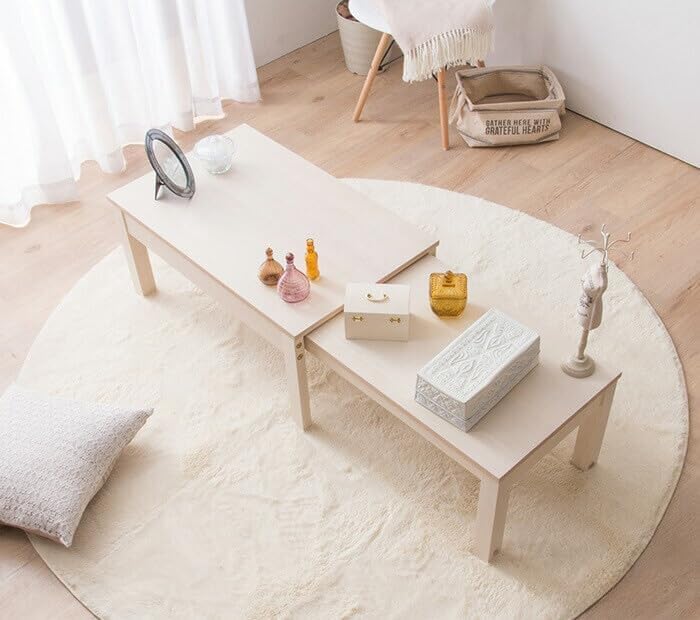 Amazon.co.jp: オシャレ 木製 長方形 伸縮テーブル - 北欧 インテリア