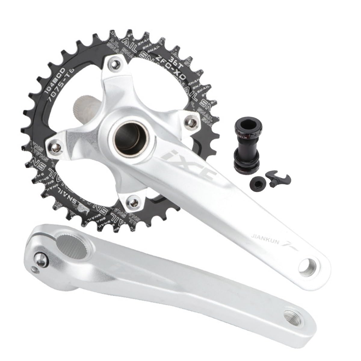 Amazon.co.jp: 170mm マウンテンバイク用クランクセット 104BCD中空一