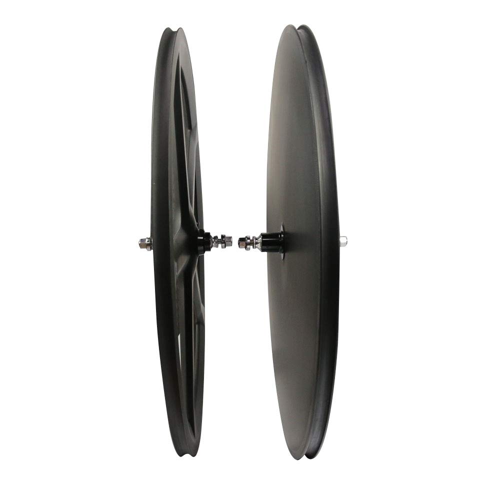 カーボンホイール フロント ノーブランド バトンホイール 5本 ピスト