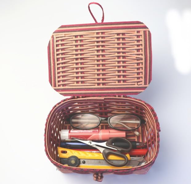 Amazon.co.jp: 蓋つきかご ミニバスケット 手作りキット 紙バンド