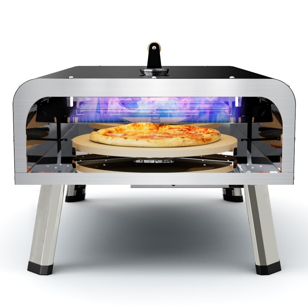 Amazon | ピザ窯、Meulbaty ガスピザ窯 家庭用 ピザ釜 16インチ【約