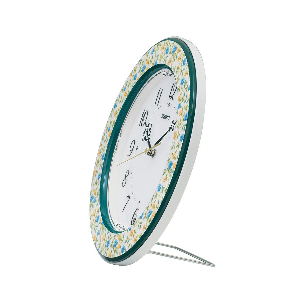 Amazon.co.jp: セイコークロック 掛け時計 電波 アナログ 花模様 直径
