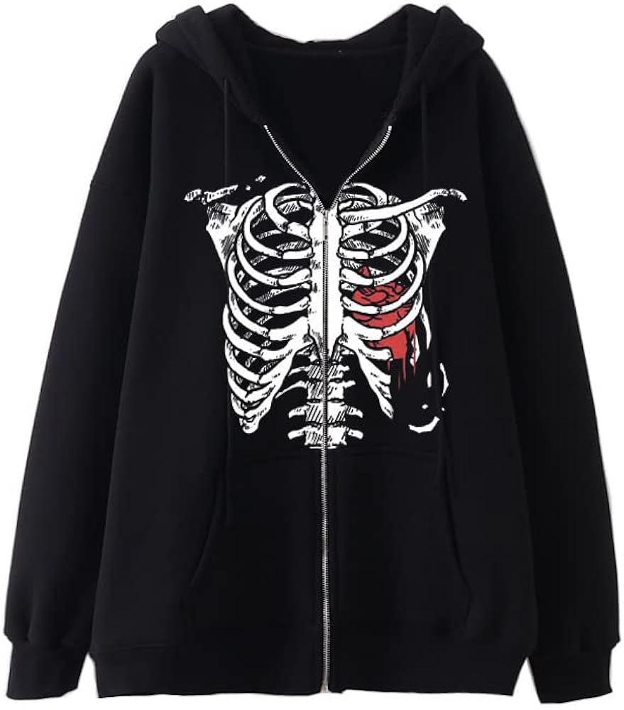Amazon.com: Women Y2K Zip Up Hoodie Fairy Grunge Jacket Punk
