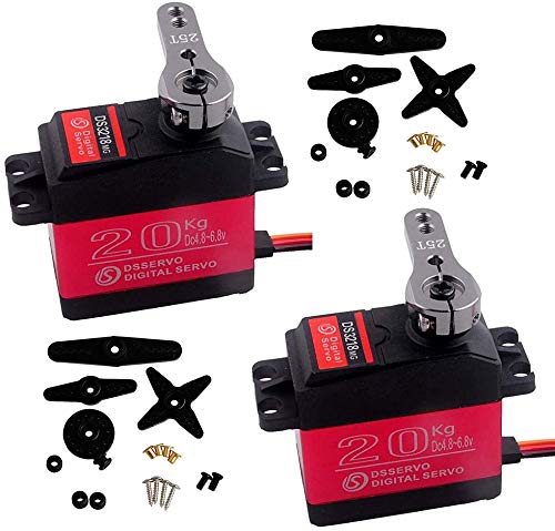 Amazon | 2セット防水高トルクDS3218デジタルRCサーボ、RCモール20KG