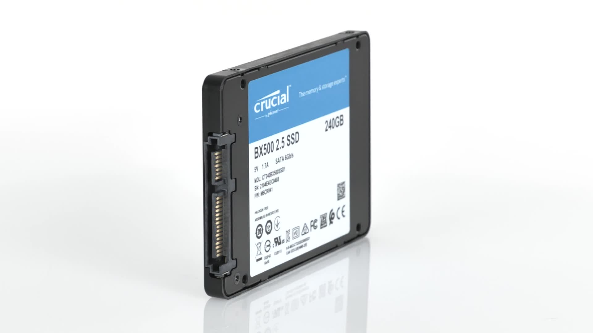 Crucial BX500 240GB 3D NAND SATA 2.5-Inch Internal SSD, up to