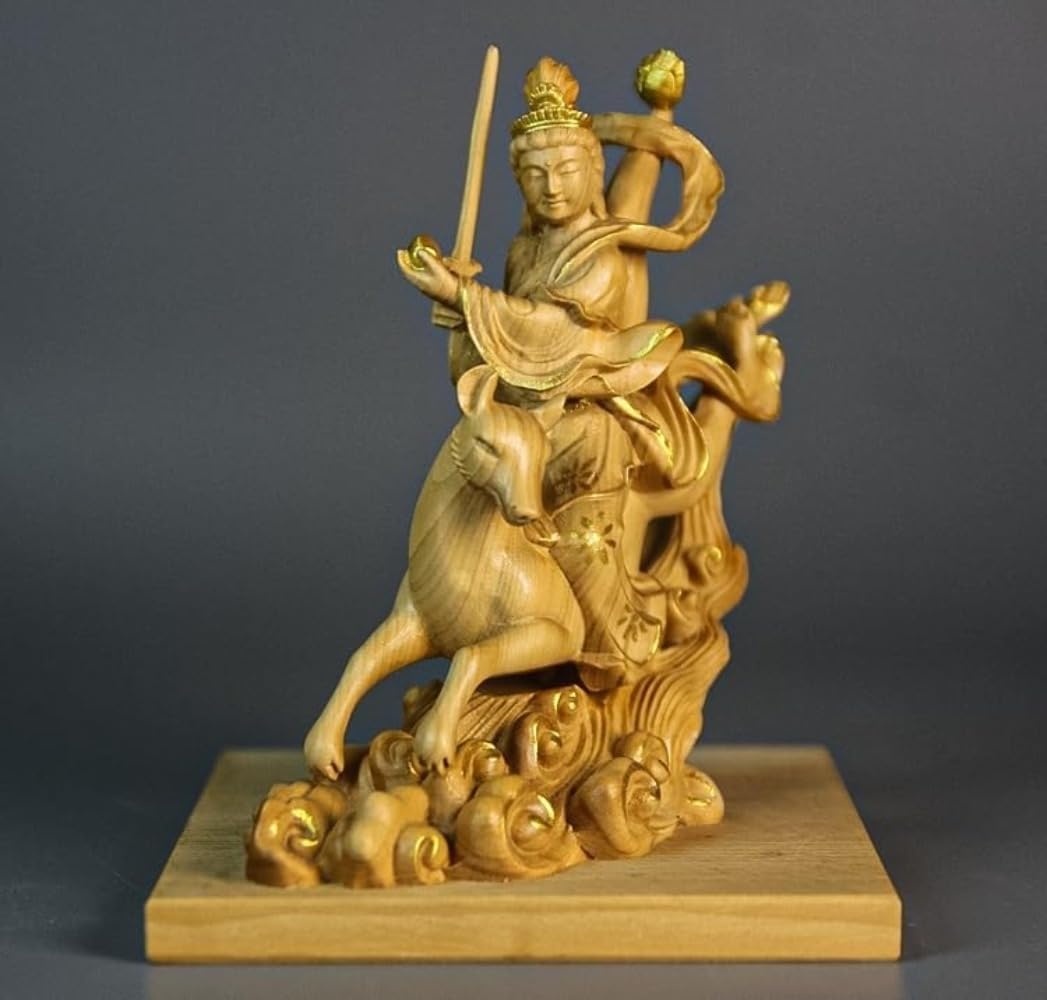 Amazon｜仏像 荼吉尼天 騎狐像 “お守り” 稲荷神様 ダキニ天,置物