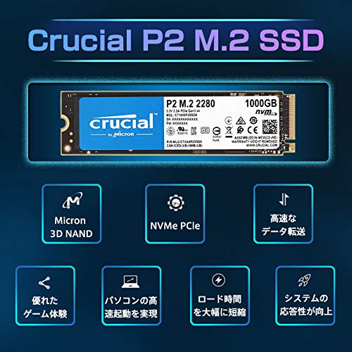Amazon.com: Crucial Crucial P2 Series, 1TB (1000GB) 3D NAND NVMe