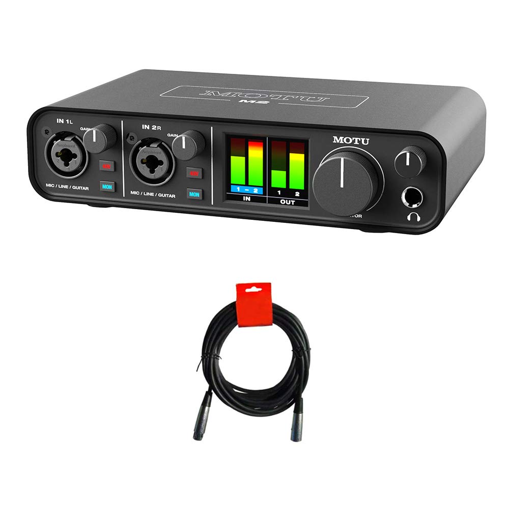 Amazon.com: Motu M2 2x2 USB-C Audio Interface with XLR-XLR Cable