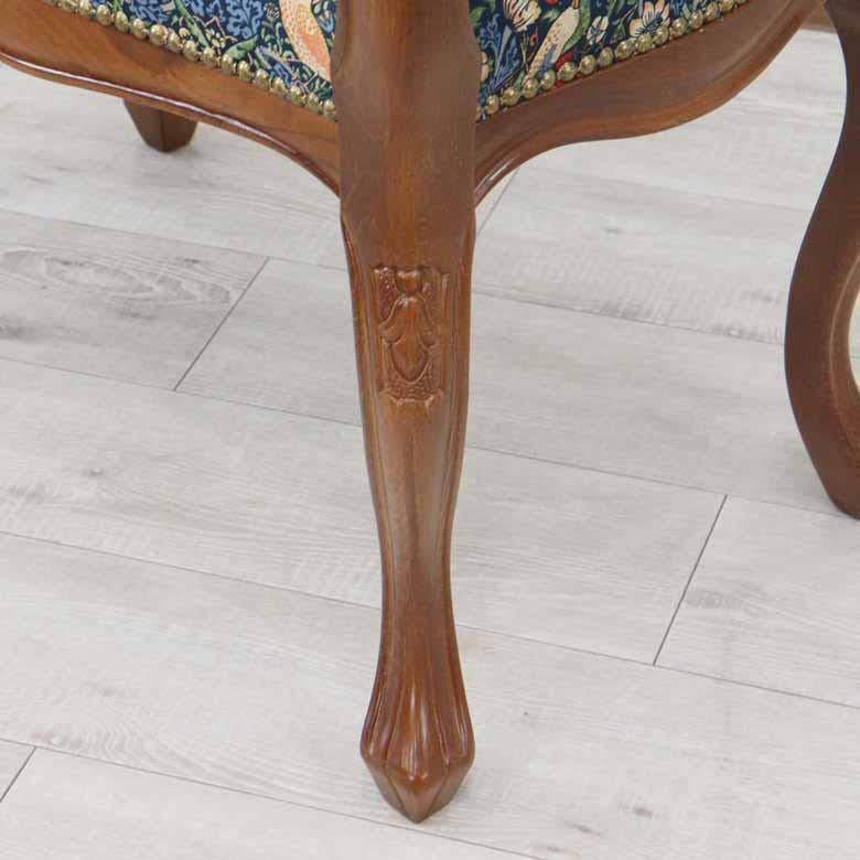 Amazon.co.jp: イタリア ベンチスツール 猫脚 いちご泥棒 肘掛付