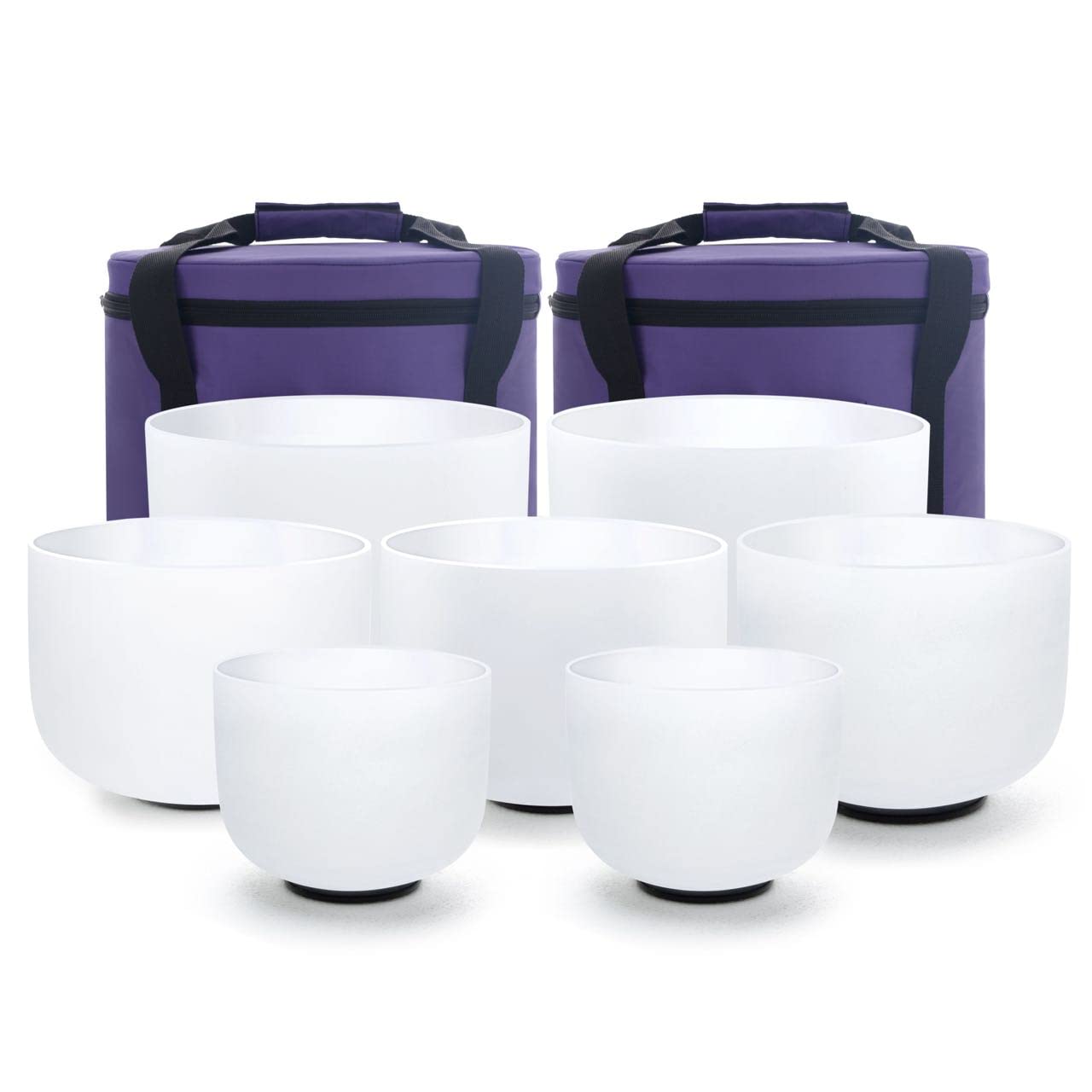 クォーツ クリスタルボウル 7個セット A＝432Hz マレット バッグ付き