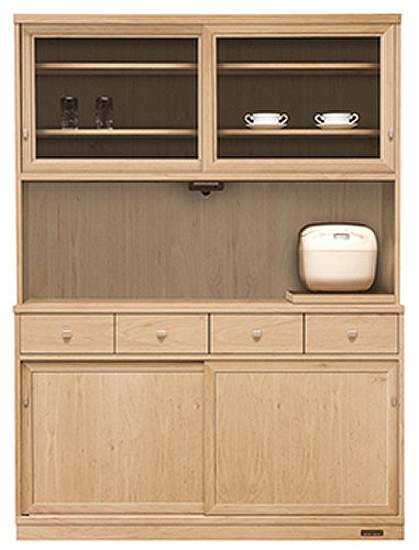 アーリータイムスアルファ 食器棚 エテルノ ウォールナット 旭川家具