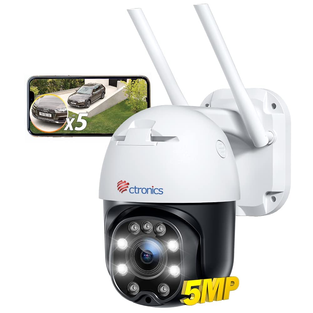 Amazon.co.jp: 【5MP・5倍光学ズーム】Ctronics 防犯カメラ 屋外 自動
