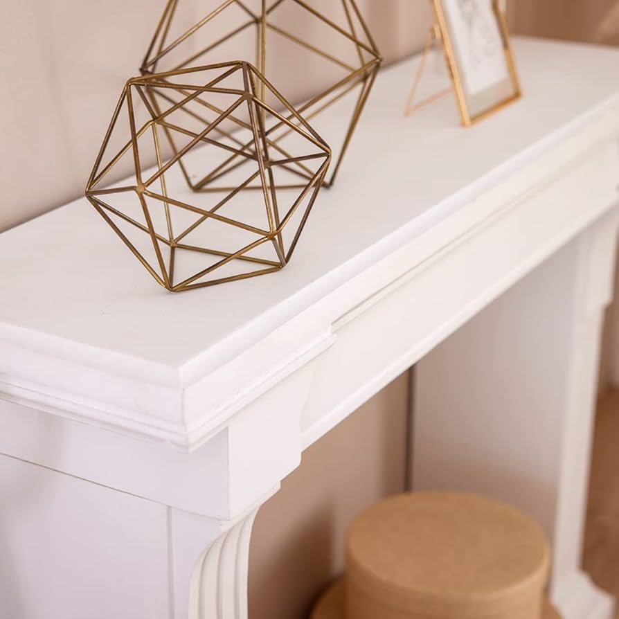 Amazon｜マントルピース ホワイト 韓国風 アンティーク風 シャビー