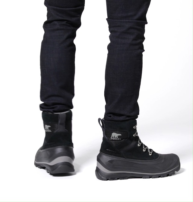 Amazon.com | SOREL Men's Buxton Lace Waterproof Boot - Black